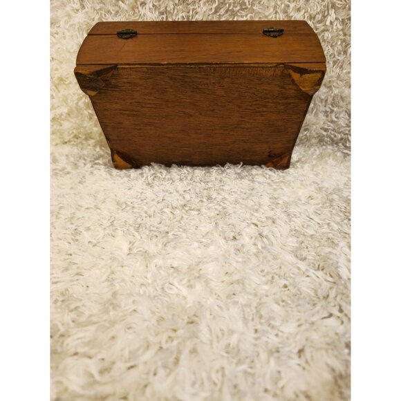 Vintage Asian Hand Carved Wooden Jewelry Box - Picture 11 of 14